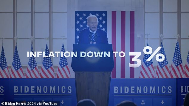 President Joe Biden's campaign will air a commercial Thursday night in swing states to coincide with the National Football League's season opener as part of a wider $25 million television ad purchase that praises his economic track record