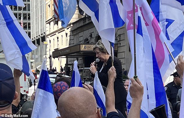 Outside, one of Biden's key allies, Randi Weingarten, the president of the American Federation of Teachers, appeared to address the crowd.