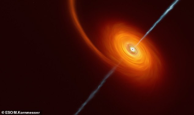 Mysterious: Scientists know that black holes are notoriously messy eaters that gobble up everything in their path.  But what they hadn't realized is that the cosmic monsters are 