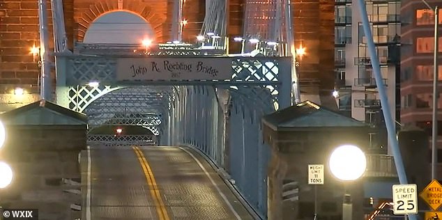 Covington police say they are blocking all vehicular and pedestrian traffic on both sides of the Roebling Suspension Bridge between northern Kentucky and Cincinnati