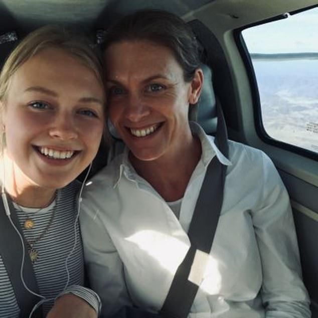 Ms Zuber (pictured with her mother Elizabeth Egan) was just 13 when she was diagnosed