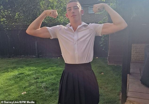 Joe Stratton returned to school Tuesday wearing his summer uniform shorts, but was told they were only for the summer semester, according to his mother.  Instead, the teenager was told that the school's uniform policy meant he had a choice of trousers or a skirt