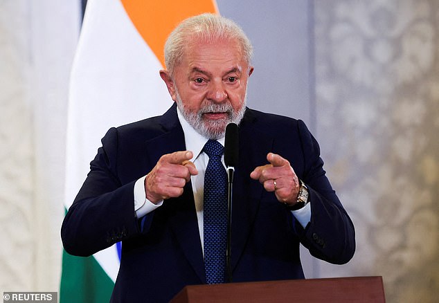 Brazilian President Lula, pictured today at the G20 in New Delhi, has withdrawn his personal assurance that Russian President Vladimir Putin would not be arrested when he visits the next G20 in Brazil