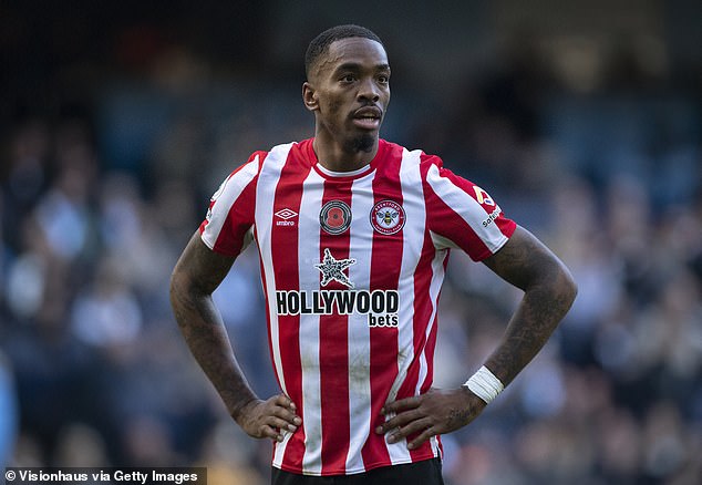 Ivan Toney (pictured) was reportedly photographed 'training at Brentford's performance center in August' while still banned from football