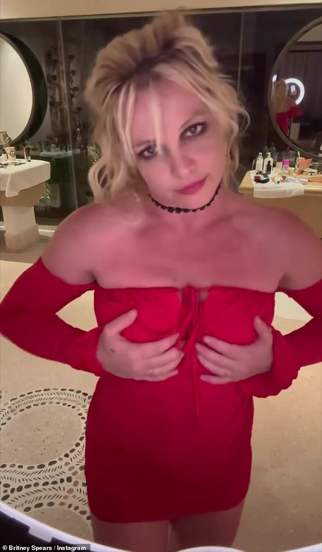 Expressing herself: Spears shared a sultry video of her dancing on her Instagram account on Tuesday