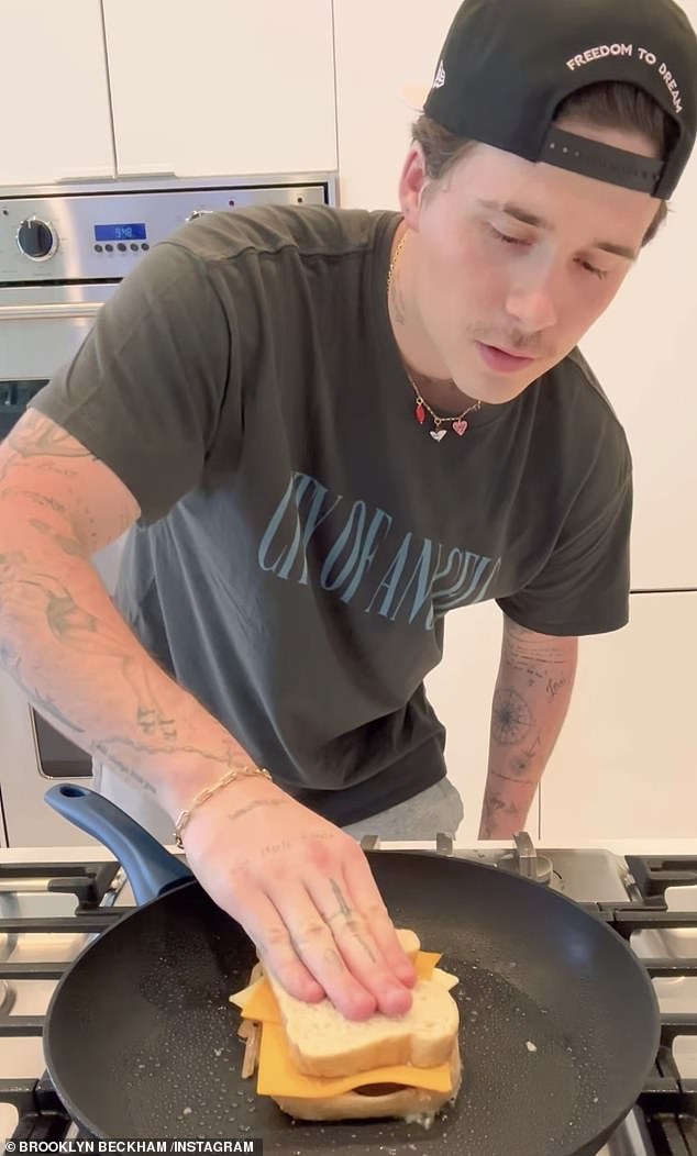 Stirring controversy: In a Michelin Guide video posted to his Instagram, the wannabe chef said being in the kitchen helps him 'take his mind off'