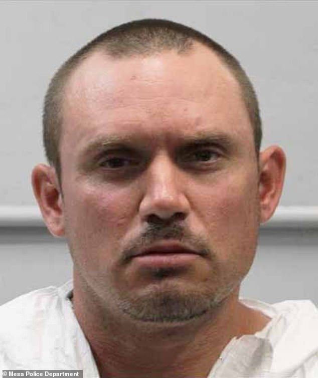 Jared Stevey, 38, (pictured) admitted to police that he opened fire on Jacobs because he was 