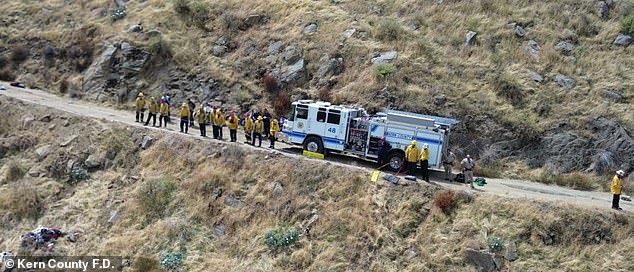 A California motorist has been rescued for nearly five days after his pickup truck became stuck in a ravine after falling 100 feet into a cliff