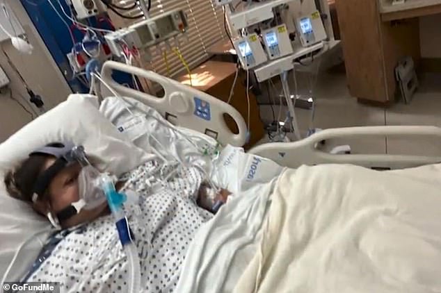 Laura Barajas, 40, underwent life-saving amputation surgery on Thursday after a months-long hospital stay battling the devastating infection