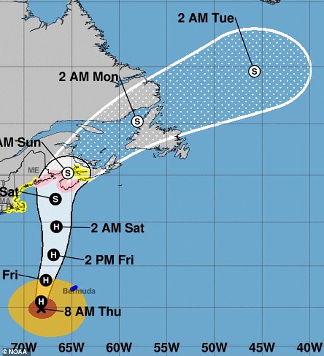 Hurricane Lee is on track to devastate the Massachusetts coast this weekend with winds of up to 40 mph