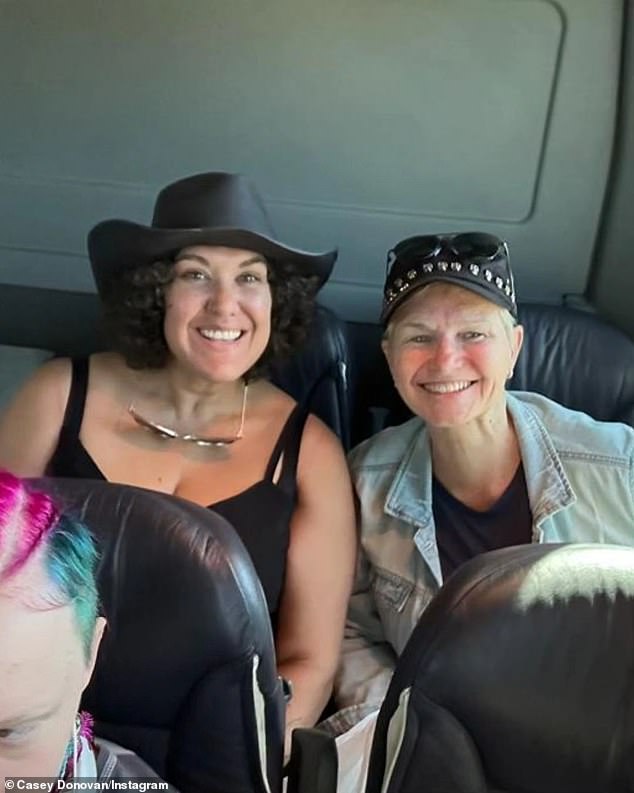 Casey previously shared photos of herself on her way to the American multi-day festival