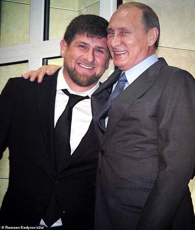 The Chechen warlord and close ally of Putin Ramzan Kadyrov (pictured together) is 'seriously ill' according to Ukrainian military intelligence