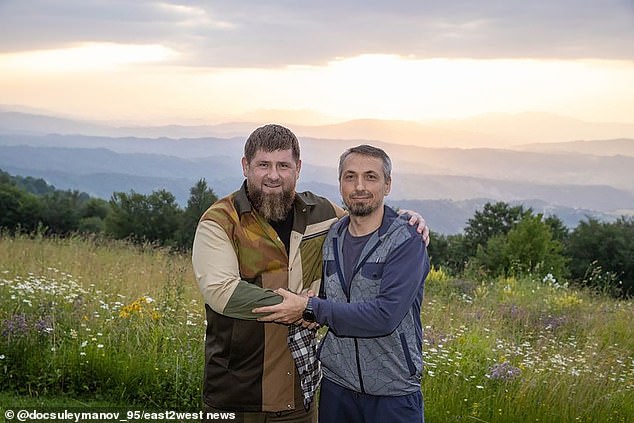 Elkhan Suleymanov, 49, a doctor who served as health minister and deputy prime minister of Chechnya, stopped posting to his 55,000 Instagram followers a year ago and has not been seen or heard from since.  It is claimed that Chechen warlord Ramzan Kadyrov (left) had him killed after blaming Suleymanov for his ill health