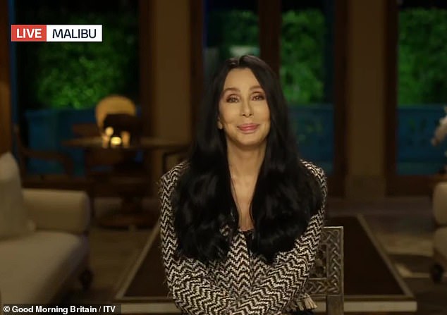 Timeless beauty: Cher talked about her Christmas album during an appearance on Good Morning Britain on Monday