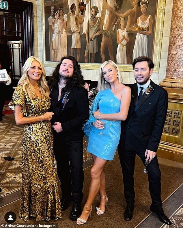 Pals: He also posed alongside stars such as Tess Daly, Pippa O'Connor Ormond, Dec and Nadia Forbe