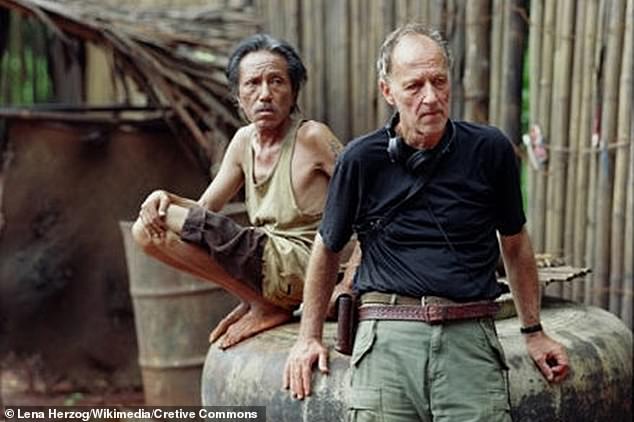 Galen Yuen and Werner Herzog in September 2005 on the set of Herzog's film Rescue Dawn