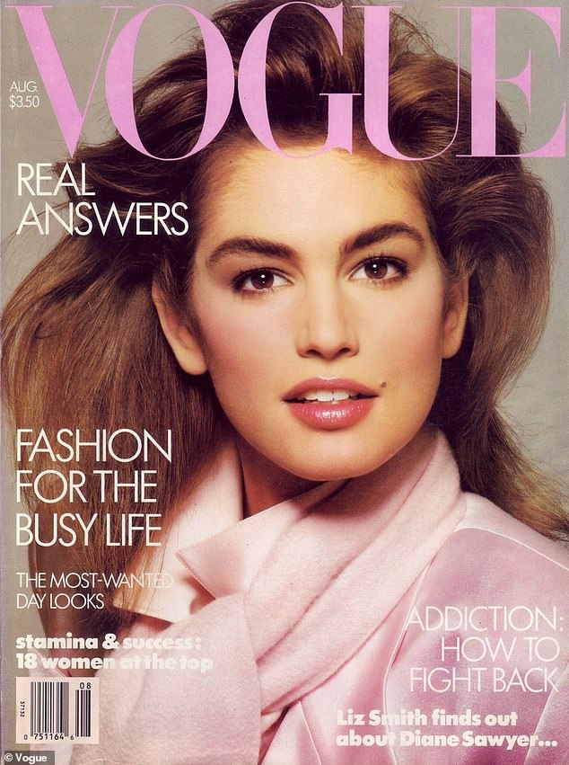 Cindy made her debut on the Vogue cover (pictured) the same year she first appeared on Oprah