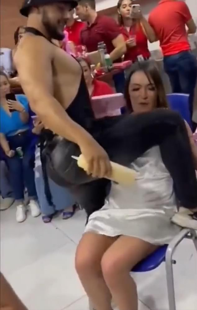 Colombian judge Heidy Polanía was seen in a video receiving a lap dance from a man at the courthouse on September 15 to mark Valentine's Day celebrations in the Andean country