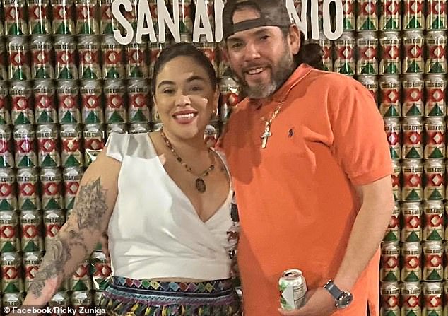 A San Antonio couple was abducted by gunmen who broke into their home and took them away while their five children watched.  Pictured: Samantha Esquivel-Zuniga and Ricky Zuniga