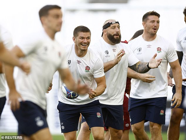 Farrell took part in the session despite being unavailable for Saturday's game against Argentina