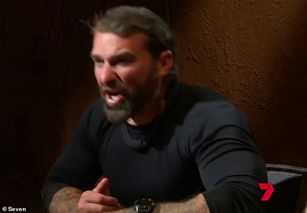 The actor, 58, is interrogated by presenter Ant Middleton, 42, in a desert camp in the Middle East, and tries in vain to plead with him