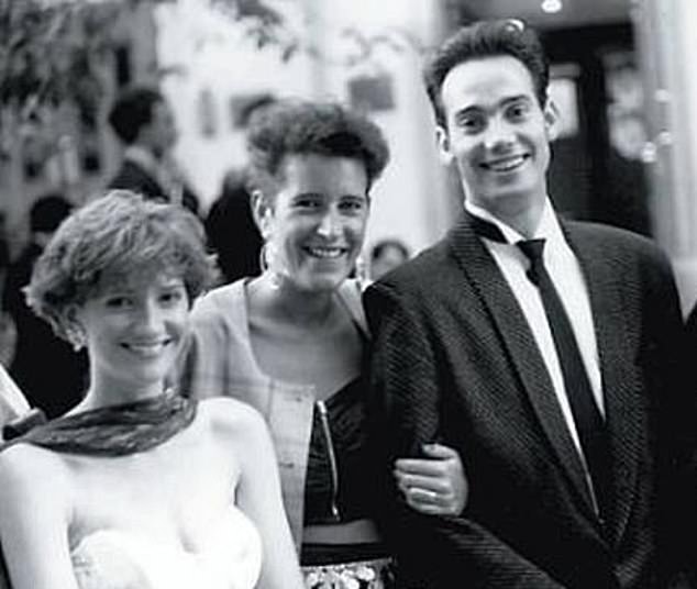 At the time: Craig was married to Jane Horwood (centre) from 1990 to 1992, when he subsequently identified as bisexual (pictured in the 1990s)