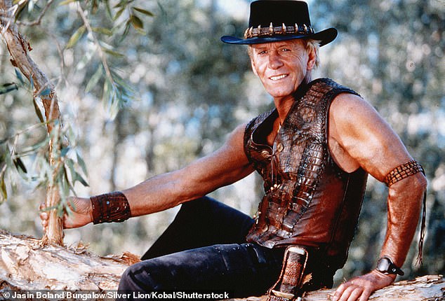 A pub made famous in the film Crocodile Dundee has just gone up for sale.  Pictured: Actor Paul Hogan as the titular character