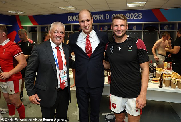 Prince William was in our dressing room after the match against Fiji (photo, with head coach Warren Gatland)