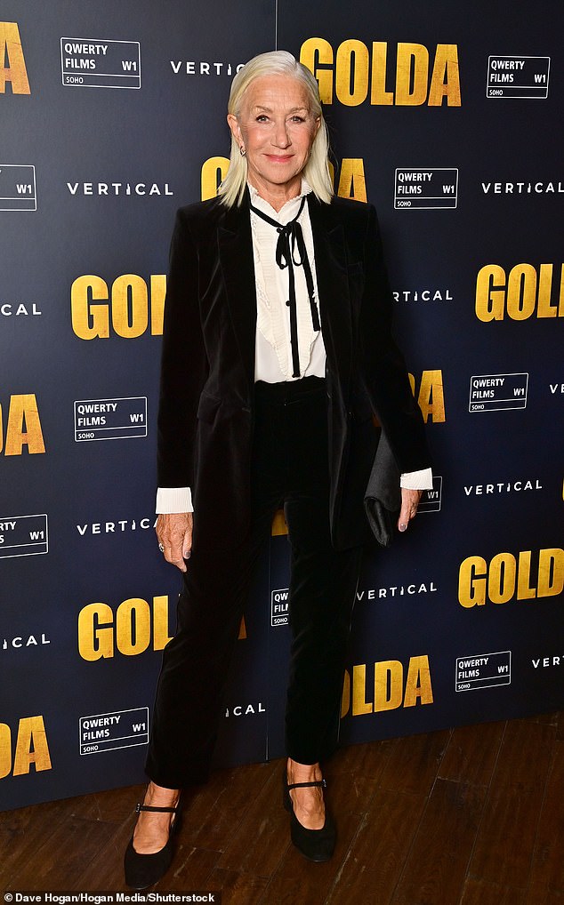 Wow: Dame Helen Mirren looked nothing short of sensational as she attended the Golda premiere at Picturehouse Central in London on Thursday evening