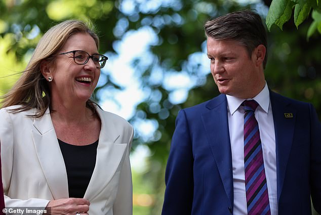 Jacinta Allan, the woman chosen to replace Dan Andrews as Victorian Premier, appears with new Deputy Leader Ben Carroll