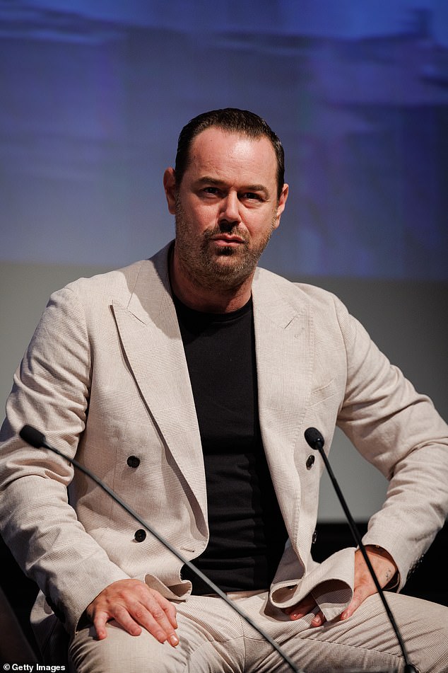 Oh dear: Danny Dyer, 46, has taken a swipe at daughter Dani's ex Jack Fincham after the former Love Island was 'arrested on suspicion of drink driving' (pictured at BFI on Monday)
