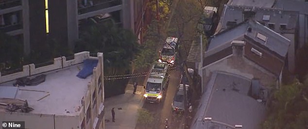 Police shot a 32-year-old man on Chisholm Street in Darlinghurst, Sydney (pictured)