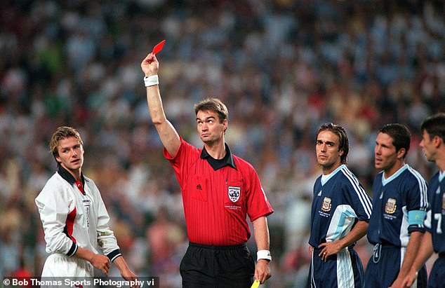 Candid: David also talks about how he didn't 'sleep' or 'eat' after being blamed for England's exit from the 1998 World Cup when he was sent off against Argentina