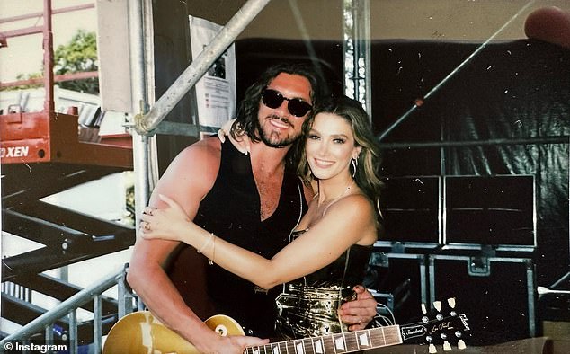 Delta Goodrem shared a heartfelt post on social media on Saturday to mark her boyfriend, guitarist Matthew Copley's 37th birthday.  Both shown