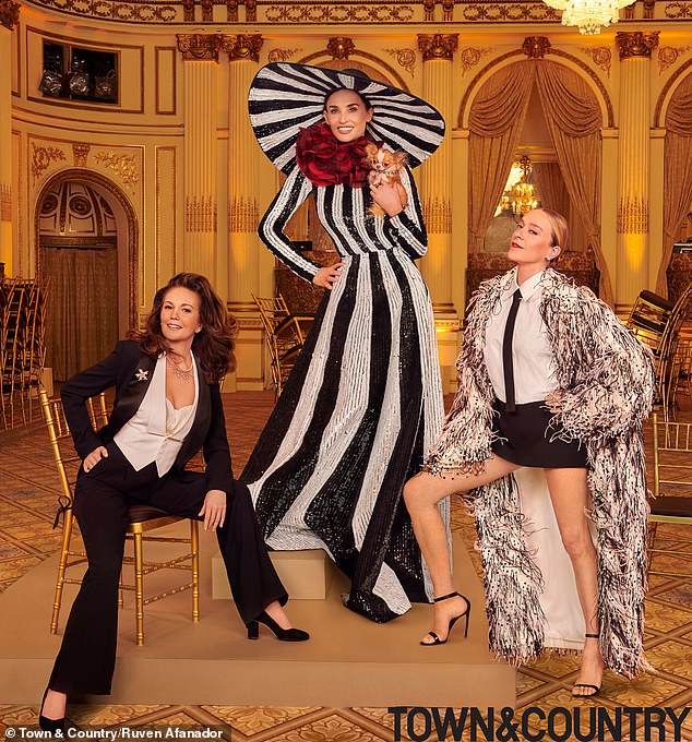 Black and White Ball: Also on the cover with the diva were Diane Lane and Chloe Sevigny