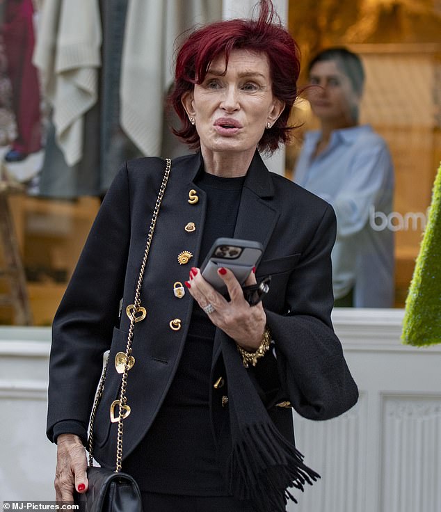 Sharon Osbourne, 70, demonstrated her dramatic weight loss while shopping in Mayfair, London, on Wednesday