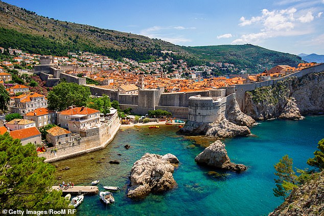 The area where the couple were enjoying a night before the tragic accident is located above (left) on the coast of the Croatian port of Dubrovnik, a tourist mecca in the summer, especially for Australians