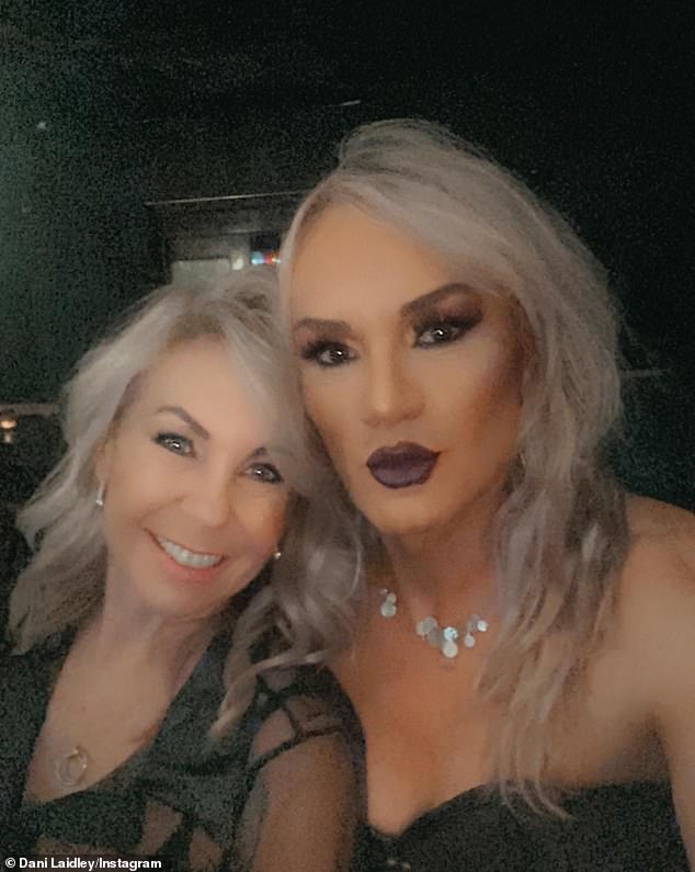 Dani explains that drugs were never part of her life growing up until she learned about her gender dysphoria and her mental health began to decline.  Pictured with her partner Donna Leckie (left)