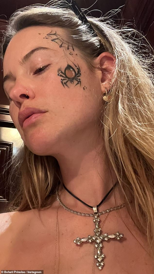 Nice girl: His model wife Behati Prinsloo was seen on social media this week