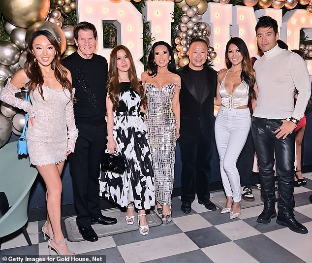 Leah with the Bling cast - from left to right - Don Morris, Mimi Morris, Christine Alexandra Chiu, Gabriel Chiu, Devon Diep and Kevin Kreider