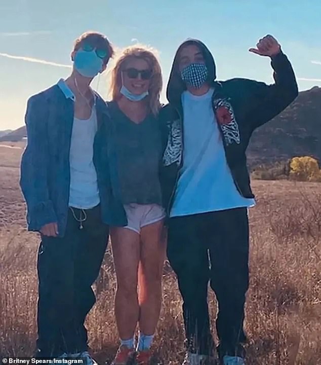 This is where the money stops: Britney Spears (with her sons Sean, 17, and Jayden, 16) is 'relieved' that her child support payments to Kevin will stop when Sean turns 18 on Sept. 14