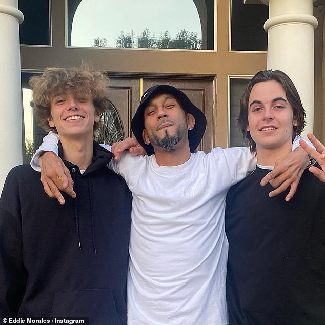 Aloha: Kevin Federline, 45 (with sons Sean and Jayden) moved to Hawaii last month, where a parent can collect child support until a child is 23 if they are in school