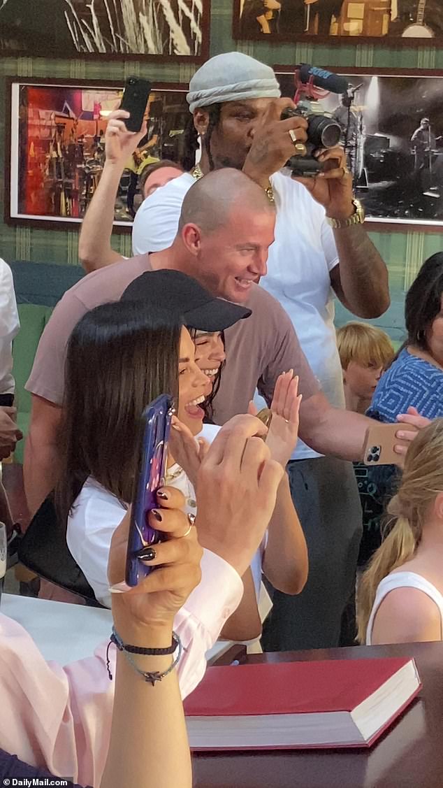 Friendly: Channing Tatum and Jenna Dewan proved they are friendly exes when they recently got together to watch their daughter Everly perform at a restaurant grand opening