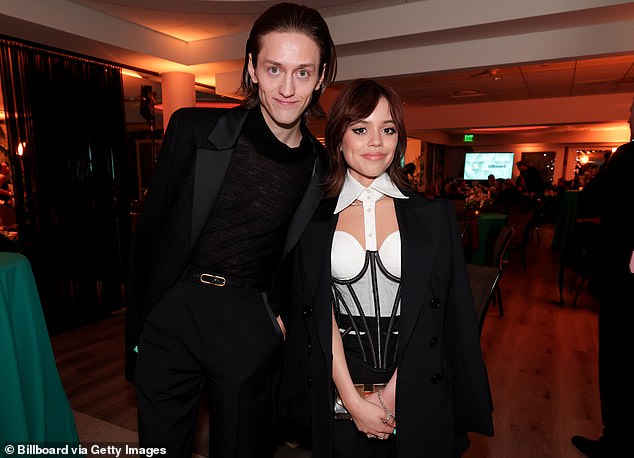 Percy Hynes White was written out of the Netflix show on Wednesday, six months after an anonymous Tweet accused him of sexual assault.  Here he is at a Golden Globes after-party with star Jenna Ortega