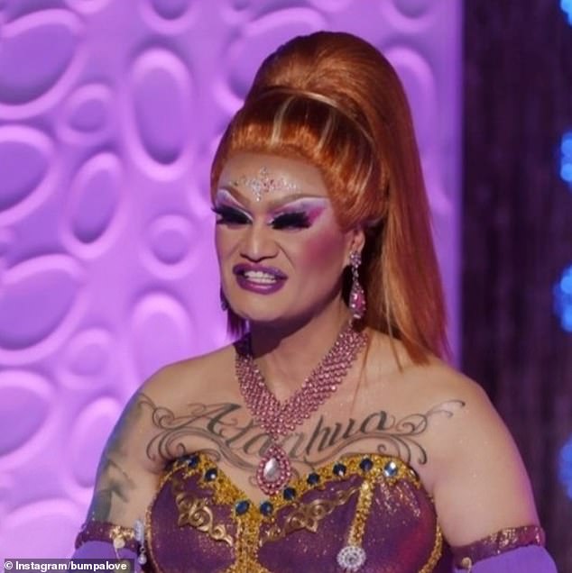 Bumpa Love (pictured) was sent home Friday on episode six of Rupaul's Drag Race Down Under season three