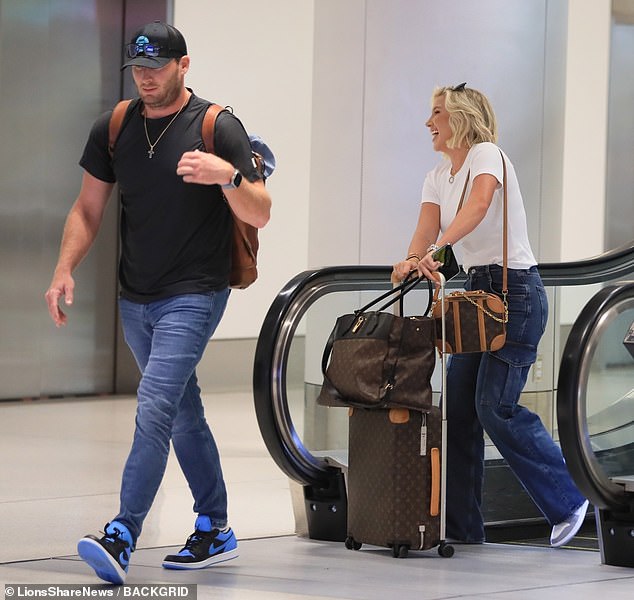 Savannah Chrisley, 26, pictured returning from an outing with boyfriend Robert Shiver, 38, on September 7, said she didn't know him when approached for an interview at LAX airport