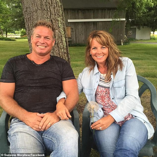 The body of missing mother Suzanne Morphew, pictured with husband Barry, was found in Moffat, Colorado, on September 22, three years after she disappeared