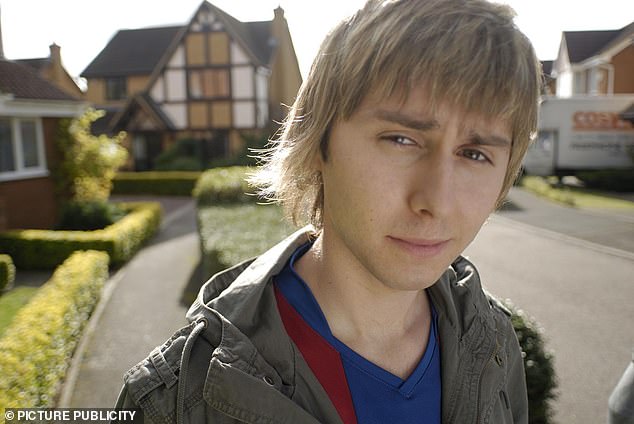 Here he is!  The Inbetweeners star James Buckley has detailed why the beloved show couldn't return 15 years after it hit the screens (pictured as Jay Cartwright in 2008)