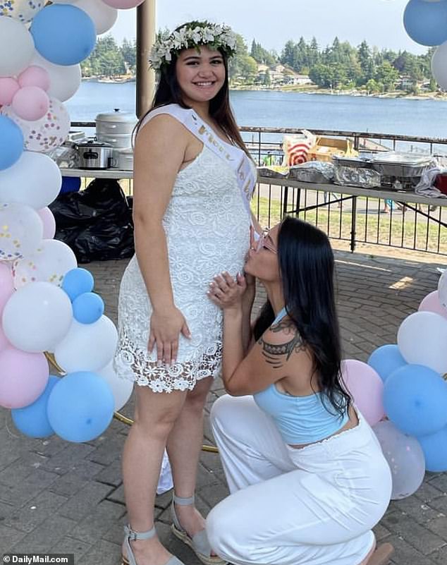 The youngest daughter of Vili Faulaau and deceased pedophile Mary Kay Letourneau is pregnant, DailyMail.com can reveal.  You see how Georgia gets a kiss on the tummy from her big sister Audrey at the gender reveal party