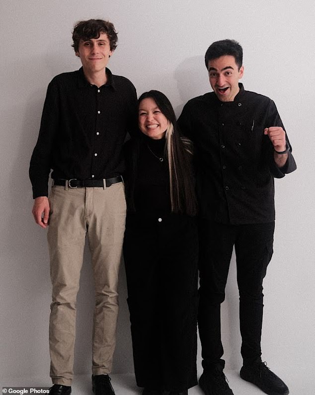 Mehran Jalali (right), 21, Riley Walz (left), 21, and Danielle Egan (center) fooled 100 New York diners by creating a fake steakhouse and said they hope to pull off more stunts in the future feed